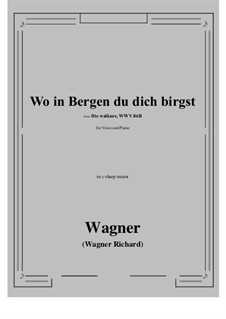 The Valkyrie , WWV 86b: Wo in Bergen du dich birgst (c sharp minor) by Richard Wagner