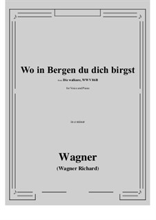 The Valkyrie , WWV 86b: Wo in Bergen du dich birgst (e minor) by Richard Wagner