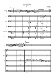 Concerto for Cello and Orchestra, Op.85: Movement I, for strings by Edward Elgar