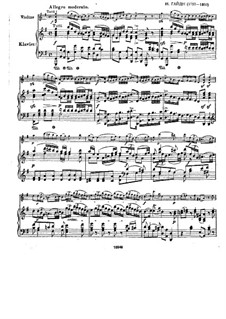 Concerto for Violin and Orchestra No.4 in G Major, Hob.VIIa/4: Version for violin and piano by Joseph Haydn