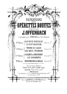 Tromb-al-ca-zar: For piano by Jacques Offenbach