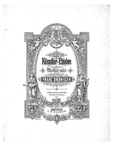 Fifteen Artistic Etudes for Violin: Fifteen Artistic Etudes for Violin by František Ondříček