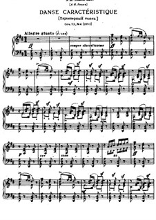 Eighteen Pieces for Piano, TH 151 Op.72: No.4 Danse caractéristique by Pyotr Tchaikovsky