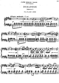Eighteen Pieces for Piano, TH 151 Op.72: No.8 Dialogue by Pyotr Tchaikovsky