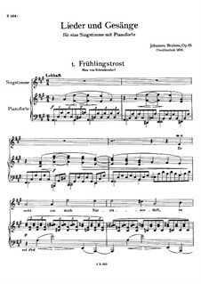 Romances and Songs, Op.63: Complete set by Johannes Brahms