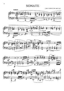 Sonata for Piano No.1, Op.7: Sonata for Piano No.1 by Carl Czerny