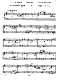 Three Fugues: Fugue No.1 by Mikhail Glinka