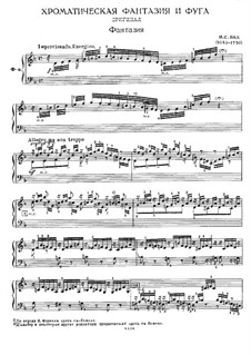 Chromatic Fantasia and Fugue in D Minor, BWV 903: For piano by Johann Sebastian Bach