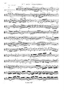 String Quintet No.7 in E Flat Major, Op.23: Viola II (or cello I) part by Georges Onslow