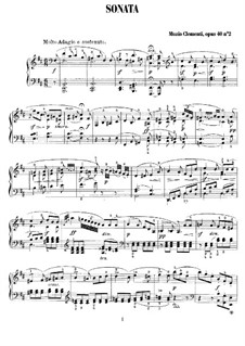 Three Sonatas, Op.40: Sonata No.2 by Muzio Clementi