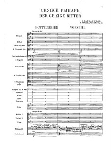 The Miserly Knight, Op.24: Full score by Sergei Rachmaninoff