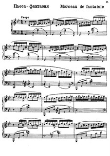Morceau de fantaisie: For piano by Sergei Rachmaninoff