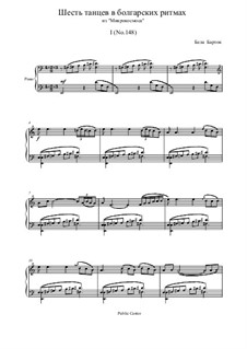 Mikrokosmos, Sz.107: Six dances in bulgarian rhythm, No.1 by Béla Bartók