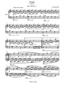 Etude No.1: For piano by Johann Friedrich Burgmüller