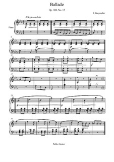 No.15 Ballade: For piano by Johann Friedrich Burgmüller