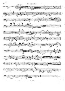 Three Quartets for Flute and Strings, Op.17: Cello part by Franz Alexander Pössinger