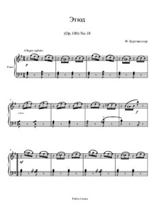 No.18 Inquiétude (Restlessness): For piano by Johann Friedrich Burgmüller