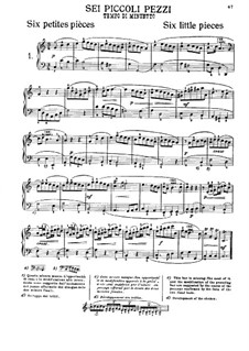 Six Little Pieces: Six Little Pieces by Alessandro Scarlatti