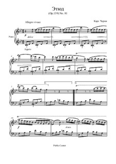 Etudes, Op.139: No.81 Study by Carl Czerny