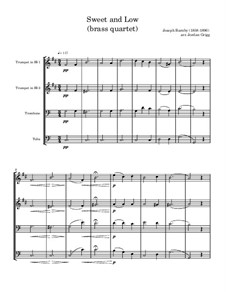 Sweet and Low: For brass quartet by Joseph Barnby