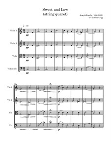 Sweet and Low: For string quartet by Joseph Barnby