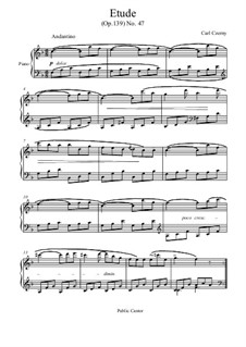 Etudes, Op.139: No.47 Study by Carl Czerny