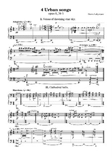 4 Urban Songs for piano, Op.5A: 4 Urban Songs for piano by Denis Lobyntsev