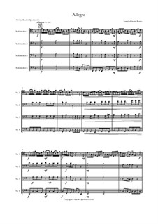 Suite No.1: Allegro, for cello quartet by Joseph-Hector Fiocco