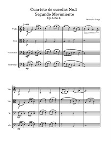 Cuarteto de cuerdas No.1, Op.5 No.4: Segundo Movimiento by Franco Martínez Secco