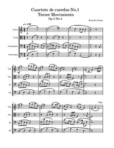 Cuarteto de cuerdas No.1, Op.5 No.4: Tercer Movimiento by Franco Martínez Secco