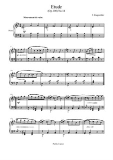 No.14 La Styrienne (Styrian Dance): For piano by Johann Friedrich Burgmüller