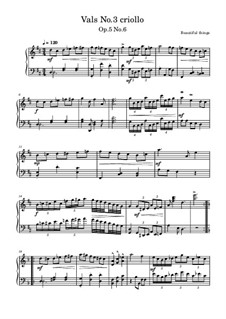 Vals No.3 criollo, Op.5 No.6: Vals No.3 criollo by Beautiful things Martínez