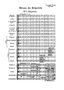 Messa da Requiem: Full score by Giuseppe Verdi