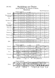 Efterklange af Ossian (Echoes d'Ossian). Overture, Op.1: Full score by Niels Wilhelm Gade