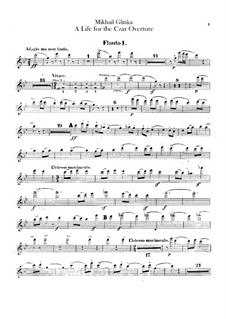 Overture: Flutes parts by Mikhail Glinka