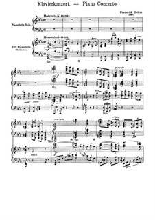 Piano Concerto in C Minor: For two pianos four hands by Frederick Delius