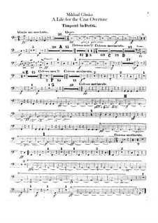 Overture: Timpani part by Mikhail Glinka