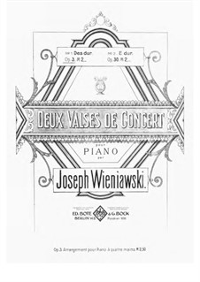 Concert Waltz, Op.3: For piano by Józef Wieniawski