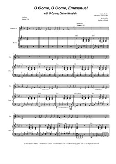 O Come, O Come, Emmanuel with O Come, Divine Messiah: For French Horn solo and Piano by Unknown (works before 1850)