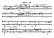 Ballade in D Minor: Ballade in D Minor by Miklos Martinko