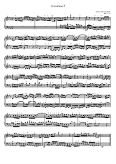 No.2 in C Minor, BWV 773: For piano by Johann Sebastian Bach