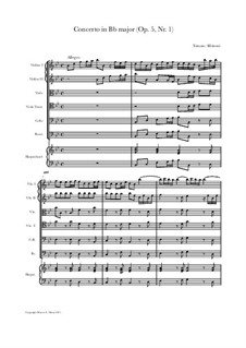 Twelve Concertos for Strings, Op.5: Concerto No.1 by Tomaso Albinoni