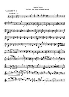 Overture: Clarinets parts by Mikhail Glinka