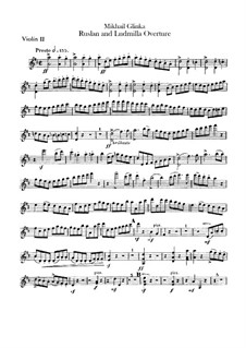 Overture: Violins II part by Mikhail Glinka