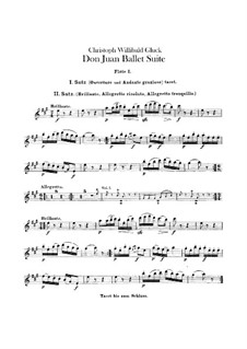 Don Juan. Ballet Suite, Wq.52: Flutes parts by Christoph Willibald Gluck