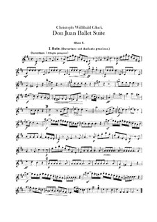Don Juan. Ballet Suite, Wq.52: Oboes parts by Christoph Willibald Gluck