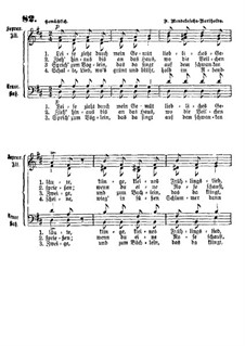 Six Songs, Op.19a: No.5 Gruss, for choir by Felix Mendelssohn-Bartholdy