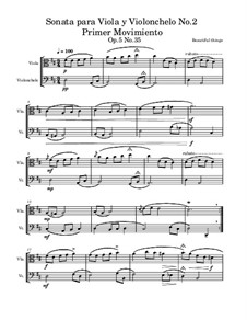 Sonata para Viola y Violonchelo No.2, Op.5 No.35 by B.t. Martínez on ...
