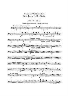 Don Juan. Ballet Suite, Wq.52: Cello and double bass part by Christoph Willibald Gluck