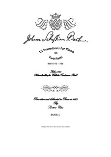 Complete set, BWV 772-786: No.1-15 by Johann Sebastian Bach